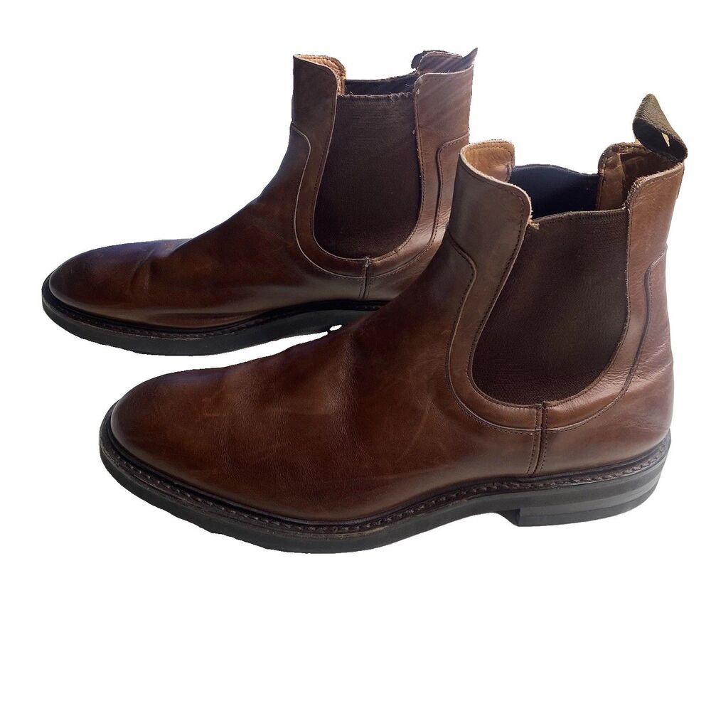 Allen Edmonds Liverpool Chelsea Boots Walnut Brown Leather Mens 12 D 6629 USA